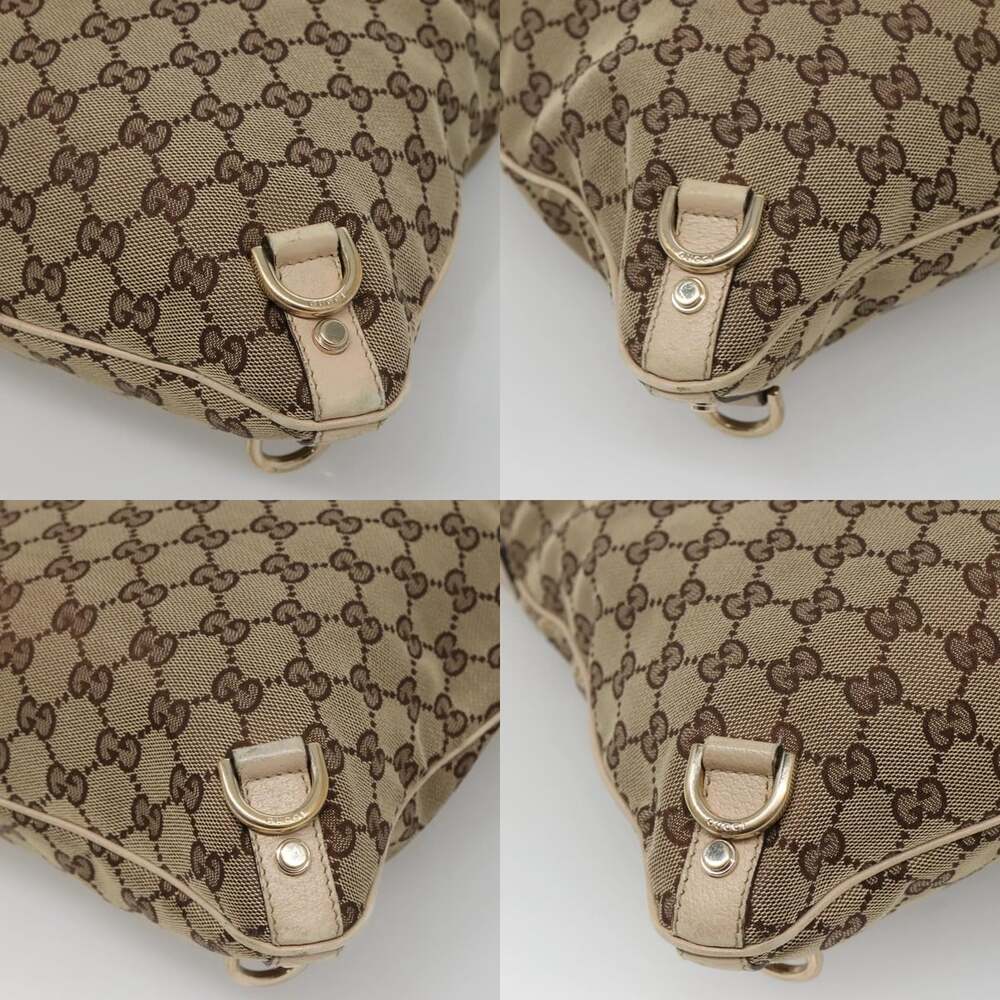 GUCCI GG Canvas Abbey Shoulder Bag Beige Gold - Picture 10 of 12